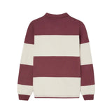 Silbon - FW263021117121 - Sudadera 100% algodón burdeos de rayas con cuello polo - Niño