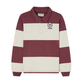 Silbon - FW263021117121 - Sudadera 100% algodón burdeos de rayas con cuello polo - Niño