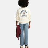 Silbon - FW263021117139 - Sudadera 100% algodón color crema con dibujo en la espalda - Niño