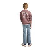 Silbon - FW263021117140 - Sudadera burdeos 100% algodón con dibujo en la espalda - Niño