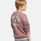 Silbon - FW263021117140 - Sudadera burdeos 100% algodón con dibujo en la espalda - Niño