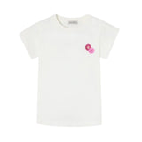 Silbon - FW264070401254 - Camiseta 100% algodón blanco de manga corta con dibujo en la espalda - Niña
