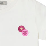 Silbon - FW264070401254 - Camiseta 100% algodón blanco de manga corta con dibujo en la espalda - Niña