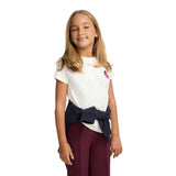Silbon - FW264070401254 - Camiseta 100% algodón blanco de manga corta con dibujo en la espalda - Niña