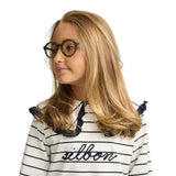 Silbon - FW264070418249 - Camiseta de manga larga con cuello bobo y estampado de rayas - Niña