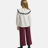 Silbon - FW264070418249 - Camiseta de manga larga con cuello bobo y estampado de rayas - Niña