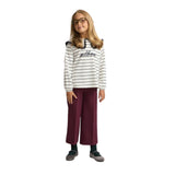 Silbon - FW264070418249 - Camiseta de manga larga con cuello bobo y estampado de rayas - Niña