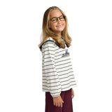 Silbon - FW264070418249 - Camiseta de manga larga con cuello bobo y estampado de rayas - Niña