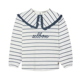 Silbon - FW264070418249 - Camiseta de manga larga con cuello bobo y estampado de rayas - Niña