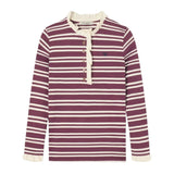 Silbon - FW264070418253 - Camiseta granate de manga larga con estampado de rayas - Niña