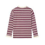 Silbon - FW264070418253 - Camiseta granate de manga larga con estampado de rayas - Niña