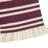 Silbon - FW264070418253 - Camiseta granate de manga larga con estampado de rayas - Niña