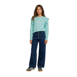 Silbon - FW264070902265 - Pantalones vaqueros anchos azul marino con elastano y de talle alto - Niña