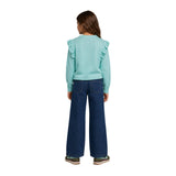 Silbon - FW264070902265 - Pantalones vaqueros anchos azul marino con elastano y de talle alto - Niña