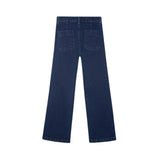 Silbon - FW264070902265 - Pantalones vaqueros anchos azul marino con elastano y de talle alto - Niña