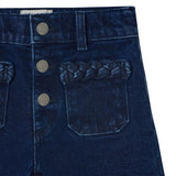 Silbon - FW264070902265 - Pantalones vaqueros anchos azul marino con elastano y de talle alto - Niña