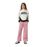 Silbon - FW264070910267 - Pantalones rosas anchos de corte recto con elastano - Niña
