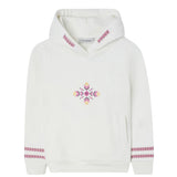 Silbon - FW264071101279 - Sudadera color crudo con capucha y bordados - Niña
