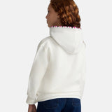 Silbon - FW264071103287 - Sudadera 100% algodón color crudo con capucha y bordado delantero - Niña