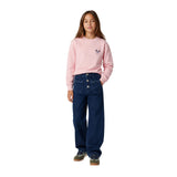Silbon - FW264071108284 - Sudadera rosa 100% algodón con acabados acanalados - Niña