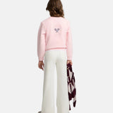 Silbon - FW264071108284 - Sudadera rosa 100% algodón con acabados acanalados - Niña