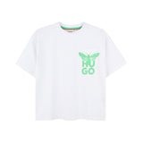 Hugo - G00340_10P - Camiseta de manga corta 100% algodón con cuello redondo acanalado - Niño