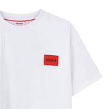 Hugo - G00345_10P - Camiseta de manga corta 100% algodón orgánico - Niño