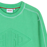 Hugo - G00353_67F - Sudadera con efecto lavado con puños y bajos acanalados - Niño