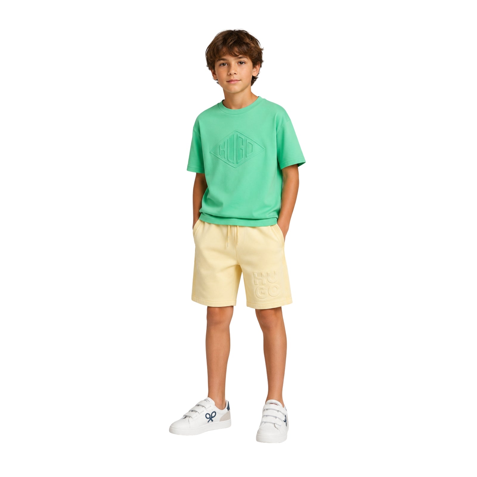 Bermudas amarillas cintura elástica niño Hugo | Konestilochic