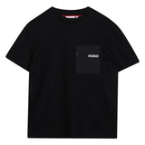 Hugo - G00441_09B – Camiseta de manga corta con cuello redondo 100% algodón – Unisex niños