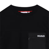 Hugo - G00441_09B – Camiseta de manga corta con cuello redondo 100% algodón – Unisex niños