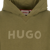 Hugo - G00446_65F – Sudadera con capucha y puños acanalados de algodón cepillado y felpa - Niño