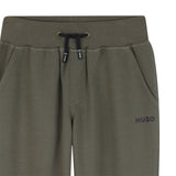 Hugo - G00465_65F – Pantalones tipo jogger con cintura elástica ajustable y bolsillos - Niño