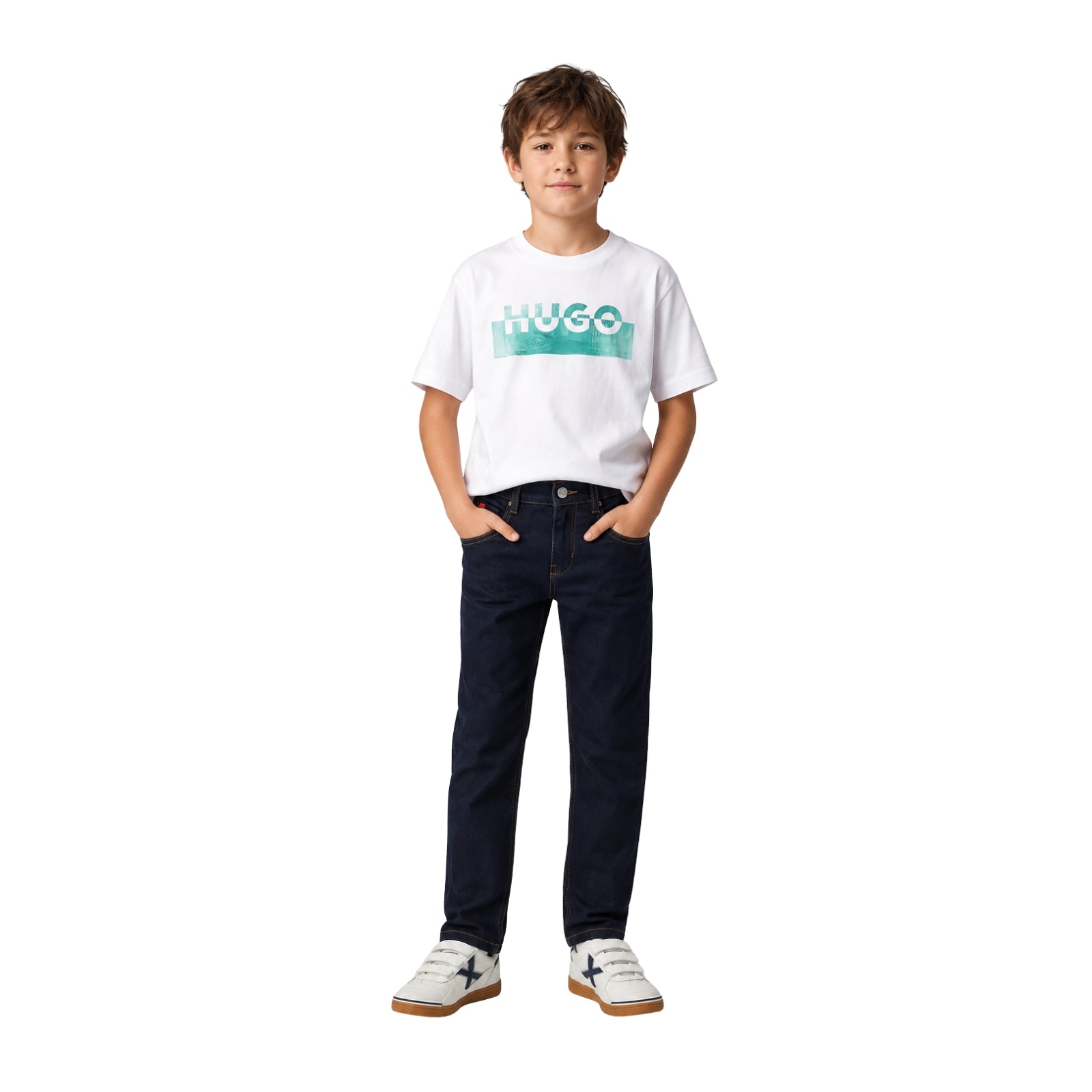 Vaqueros azul oscuro HUGO para niños – Estilo unisex | Konestilochic
