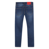 Hugo - G00475_Z25 – Pantalones vaqueros 2% elastano slim fit con cinco bolsillos – Unisex niños