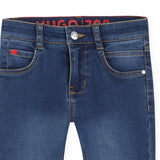 Hugo - G00475_Z25 – Pantalones vaqueros 2% elastano slim fit con cinco bolsillos – Unisex niños
