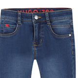 Hugo - G00475_Z25 – Pantalones vaqueros 2% elastano slim fit con cinco bolsillos – Unisex niños
