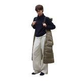 Ecoalf - Adriana GAJKADRIA0987-534 - Abrigo beige con capucha ajustable y bolsillos con cremallera - Mujer