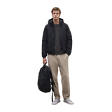 Ecoalf - Cartes GAJKCARTE0774-319 - Chaqueta negra con capucha y bolsillos laterales con cremallera - Hombre