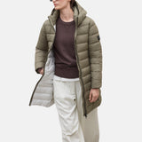 Ecoalf - Cronulla GAJKCRONU0987-534 - Abrigo beige entallado con capucha desmontable - Mujer
