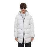 Ecoalf - Marangu GAJKMARAN0987-21 - Abrigo blanco con capucha ajustable y bolsillos con cremallera - Mujer