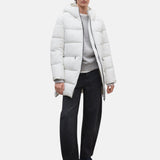 Ecoalf - Marangu GAJKMARAN0987-21 - Abrigo blanco con capucha ajustable y bolsillos con cremallera - Mujer