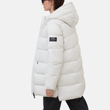 Ecoalf - Marangu GAJKMARAN0987-21 - Abrigo blanco con capucha ajustable y bolsillos con cremallera - Mujer