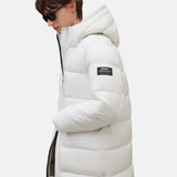 Ecoalf - Marangu GAJKMARAN0987-21 - Abrigo blanco con capucha ajustable y bolsillos con cremallera - Mujer