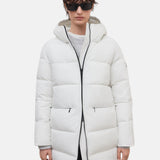 Ecoalf - Marangu GAJKMARAN0987-21 - Abrigo blanco con capucha ajustable y bolsillos con cremallera - Mujer