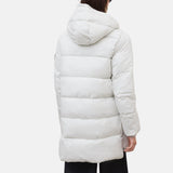 Ecoalf - Marangu GAJKMARAN0987-21 - Abrigo blanco con capucha ajustable y bolsillos con cremallera - Mujer