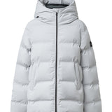 Ecoalf - Mia GAJKMIA0J0198-604 - Abrigo gris claro con capucha ajustable y bolsillos - Mujer