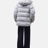 Ecoalf - Mia GAJKMIA0J0198-604 - Abrigo gris claro con capucha ajustable y bolsillos - Mujer