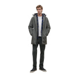 Ecoalf - Pasu GAJKPASU00774-128 - Abrigo verde de corte regular con capucha ajustable - Hombre