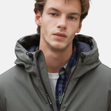 Ecoalf - Pasu GAJKPASU00774-128 - Abrigo verde de corte regular con capucha ajustable - Hombre